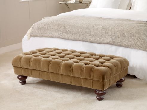Crompton Fabric Chesterfield Footstool
