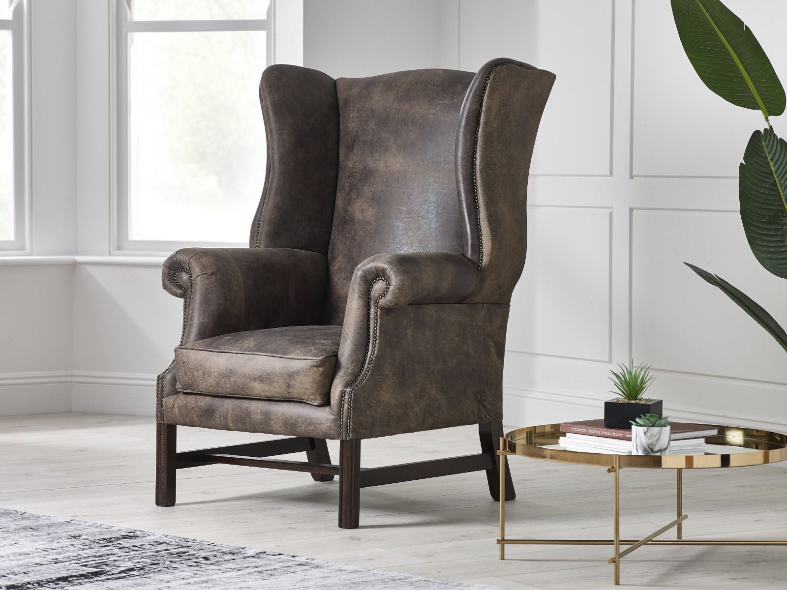 Didsbury Leather High Back Chair